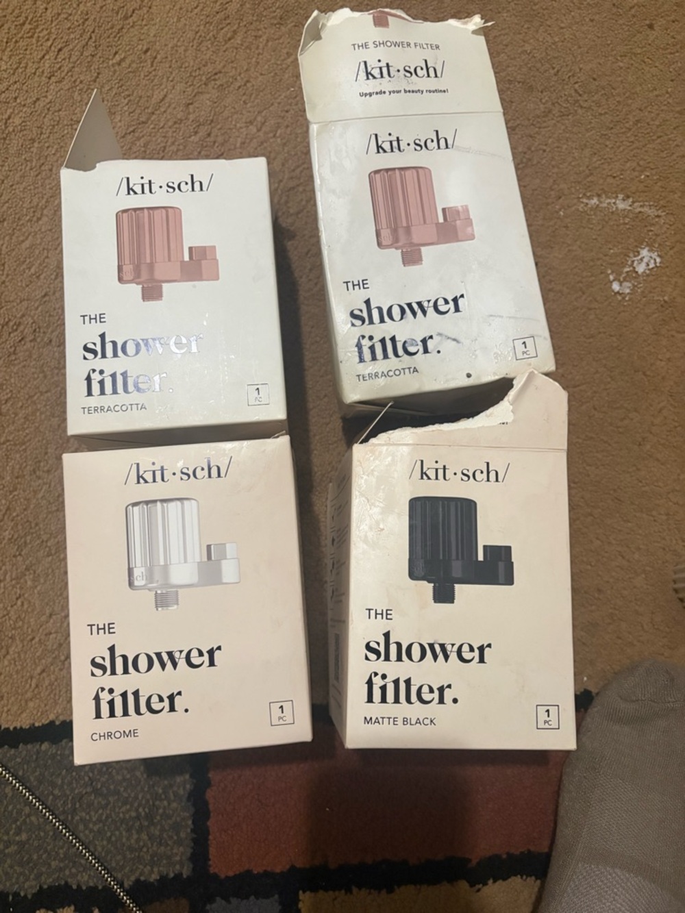 Kitsch Shower Filter NEW OPEN BOX Terracotta, Chrome, OR Matte Black